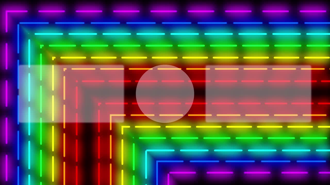 네온 표지판 바 라인 엔드 카드 엔딩 스크린 모션 그래픽