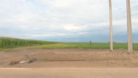 fields of corn race by in this shot of america's heratland