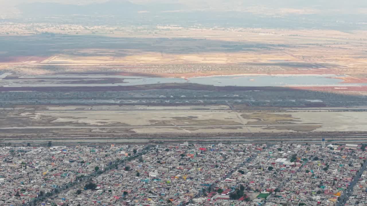 Unfinished NAIM project view in Texcoco, suburbs of Mexico City