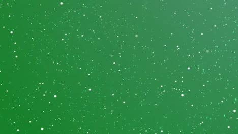 Animation-of-falling-white-molecules-over-green-background