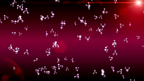 brownian motion of molecules seamless. animation of seamless loop