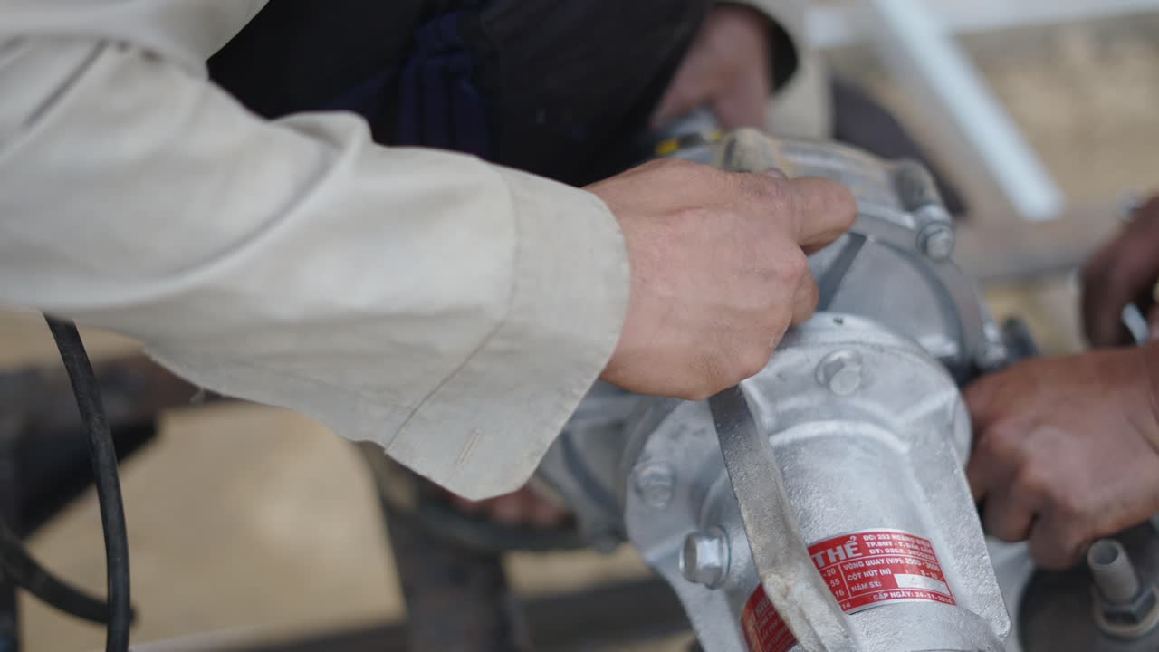 Maintenance and repair work on industrial equipment