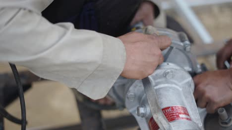 maintenance and repair work on industrial equipment
