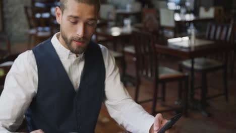 young professional man in a cafe