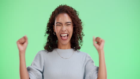 excited and happy woman celebrating success