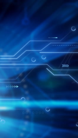animación del procesamiento de datos en una placa de circuitos informáticos