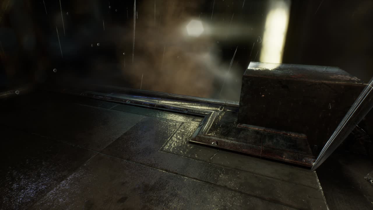 비가 오는 밤 의 도시 풍경