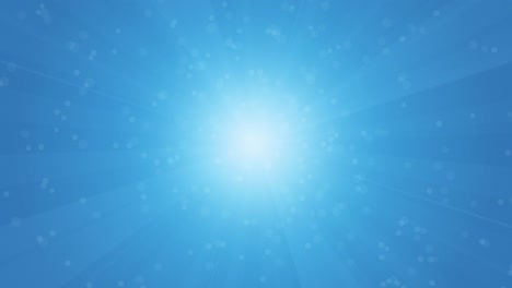 Rotierende-Sonnenstrahlen-Mit-Schwebenden-Partikeln---4k-Abstrakter-Blauer-Hintergrund