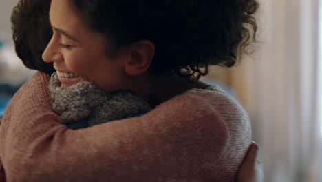 happy little boy hugging mother enjoying loving mom embracing son at home 4k footage