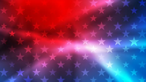 usa flag colors, stars and smooth stripes abstract motion background