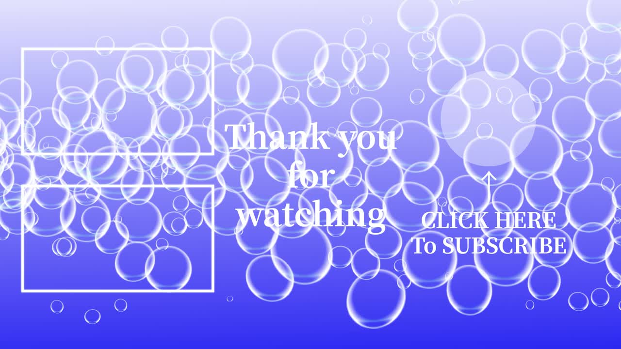 버블 시 엔드 카드 엔딩 스크린 모션 그래픽