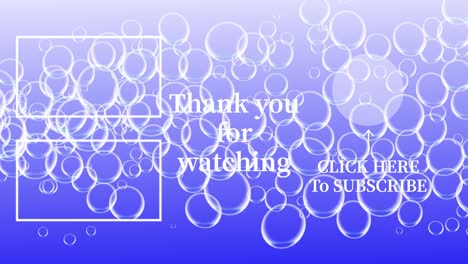 bubble fancy end card ending screen motion graphics