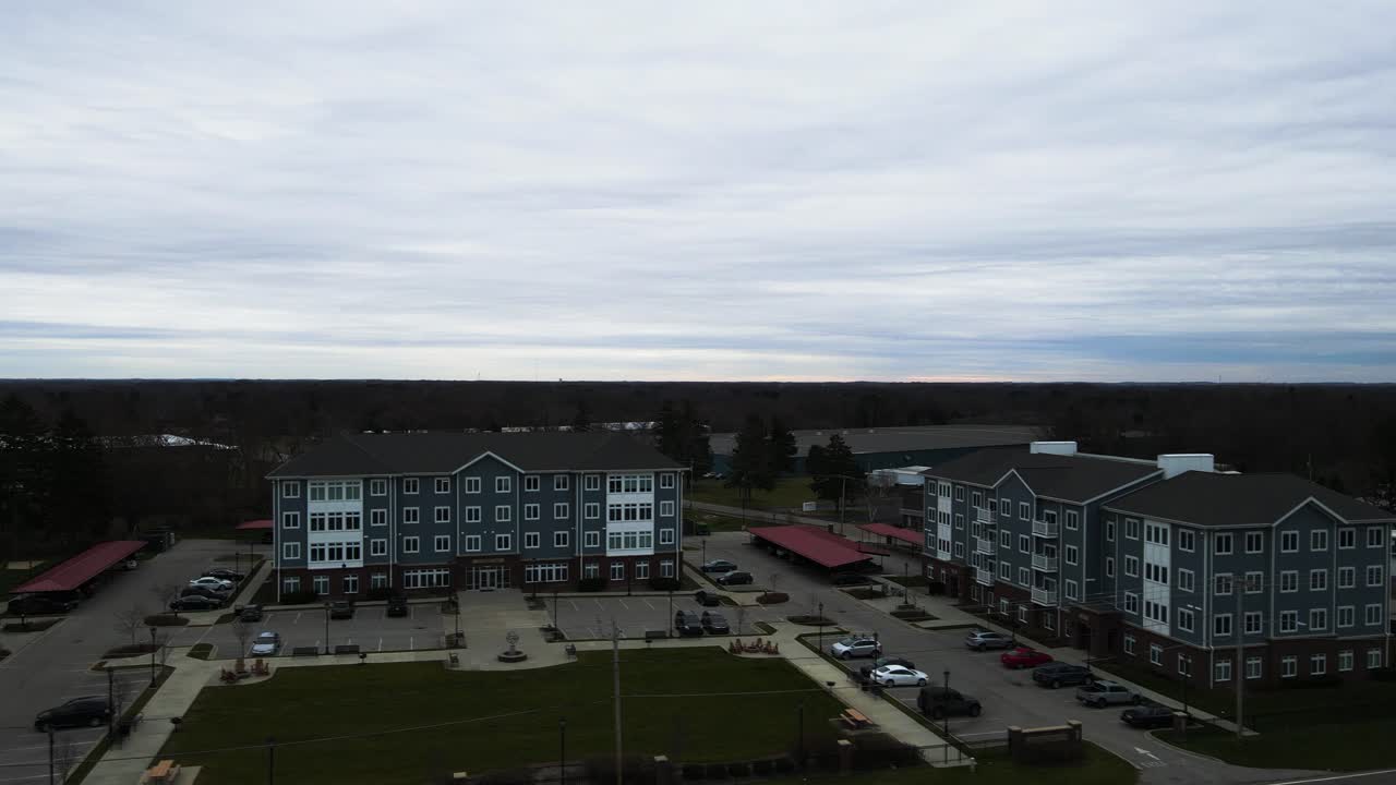 아파트 단지 부근에서 드론 하강