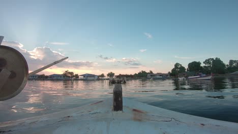 point of view from inside of a sailing fishing boat
