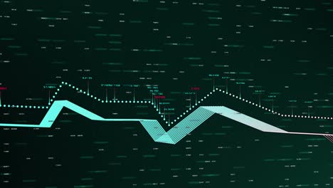 4k loop financial chart background footage