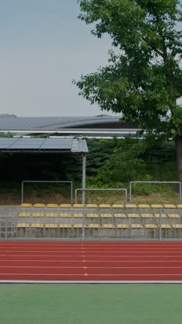 empty stadium with running track