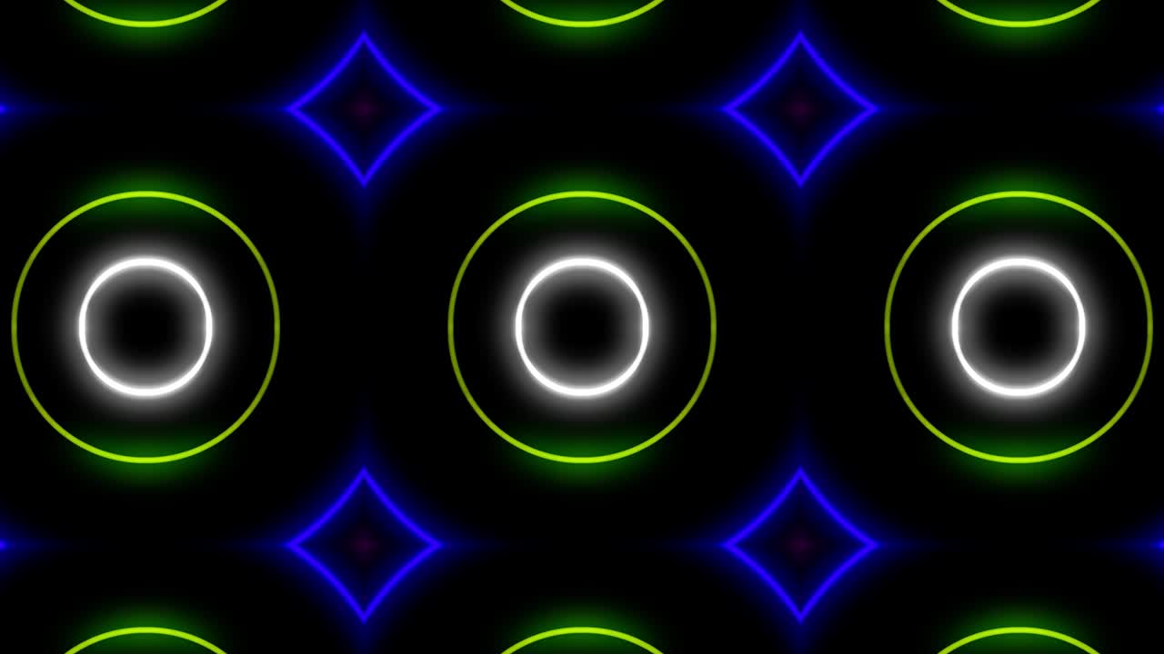 Neon geometric pattern illumination animation motion graphics