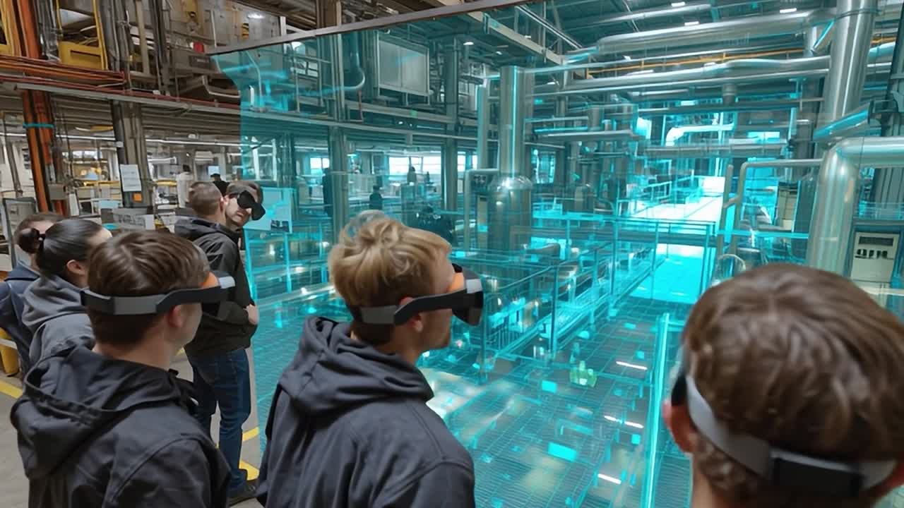Students explore advanced technology in a modern manufacturing facility