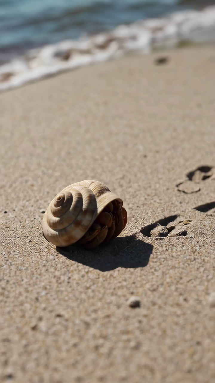 Hermit Crab in Seashell on the Beach
