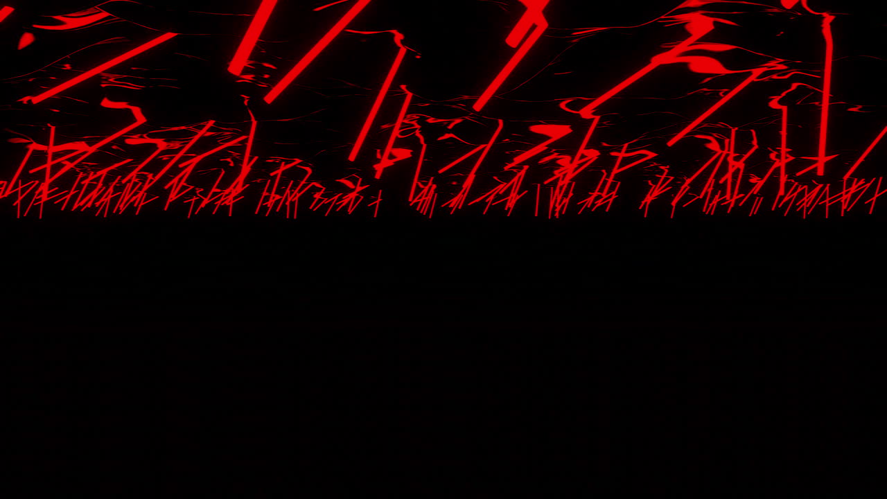 líneas de neón rojas abstractas sobre fondo negro