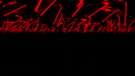 abstract red neon lines on black background