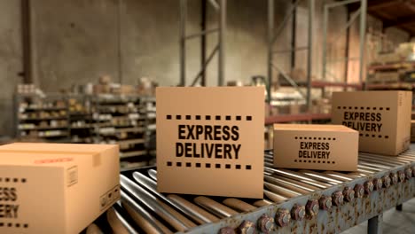 delivering internet orders and preparing parcels for shipping to buyers, loop