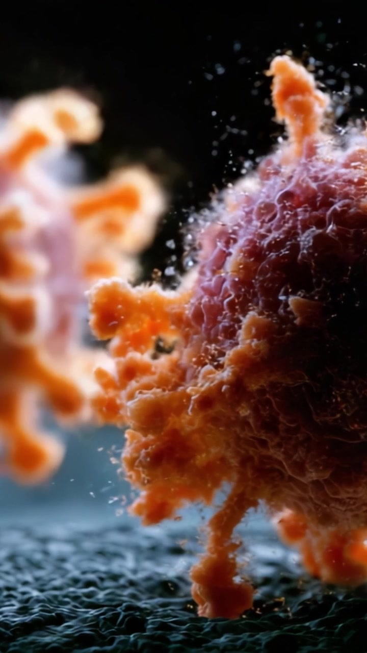 Microscopic View of Virus Particles: A Stunning Representation of Pathogen Structure and Behavior Under Digital Magnification