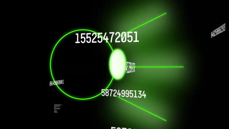 animation of digital data processing over neon light trails