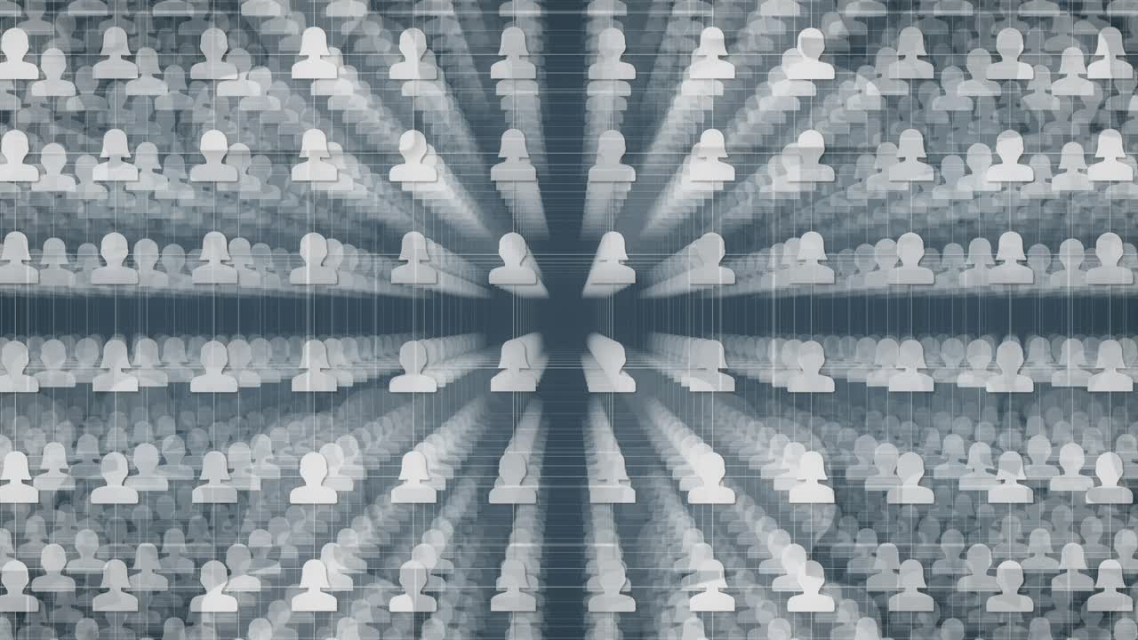 소셜 네트워크 연결의 루핑 애니메이션