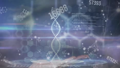 animation of dna strand and data processing