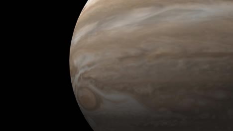manto de galaxia lechosa de gráficos en movimiento del planeta júpiter