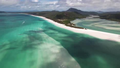 aerial view, whitsundays islands and whitehaven beach, queensland, australia