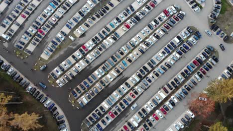 Drone-flight-over-parking-spot