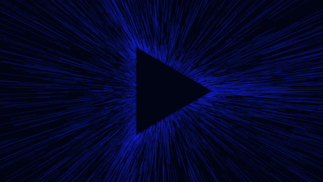 dynamic blue triangle with zigzag line energetic movement and direction