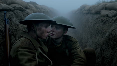 world war i soldiers in a trench
