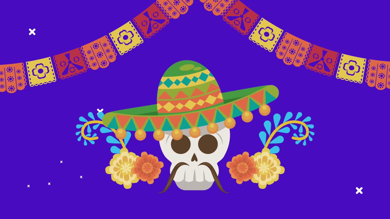 Oslava Dia de los Muertos s mariachi lebkou