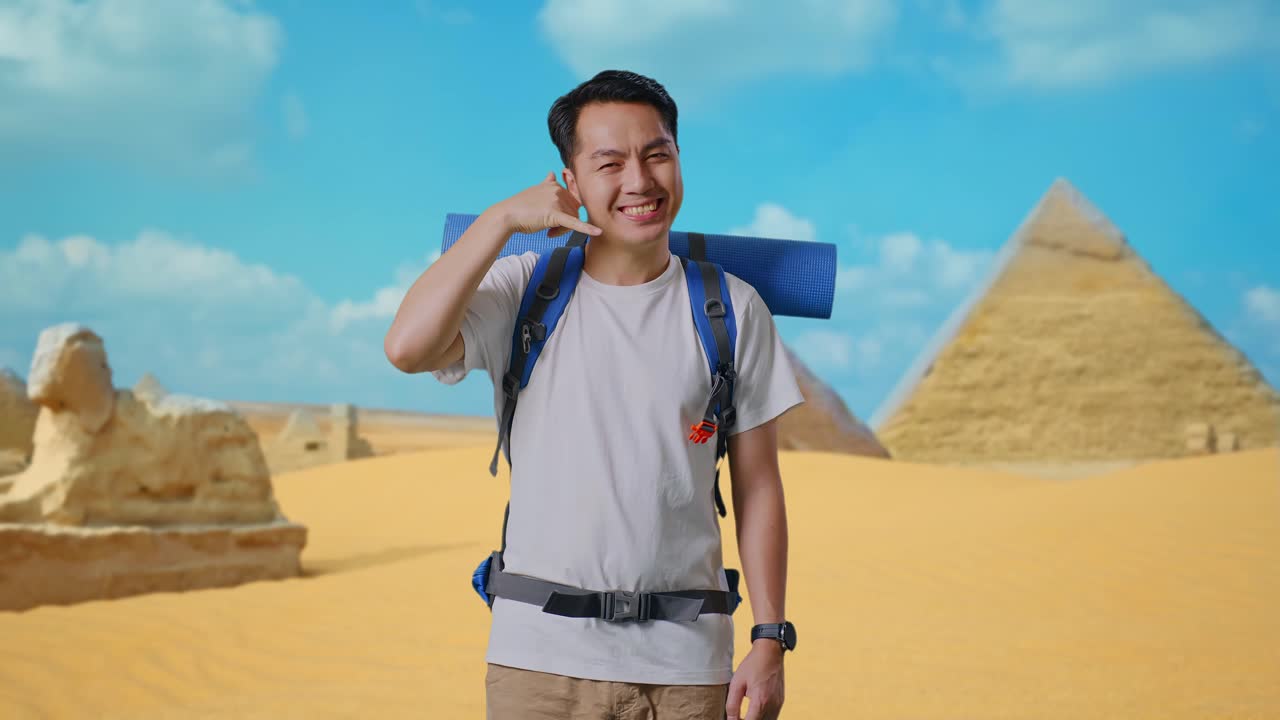 Smiling Traveler in Egypt