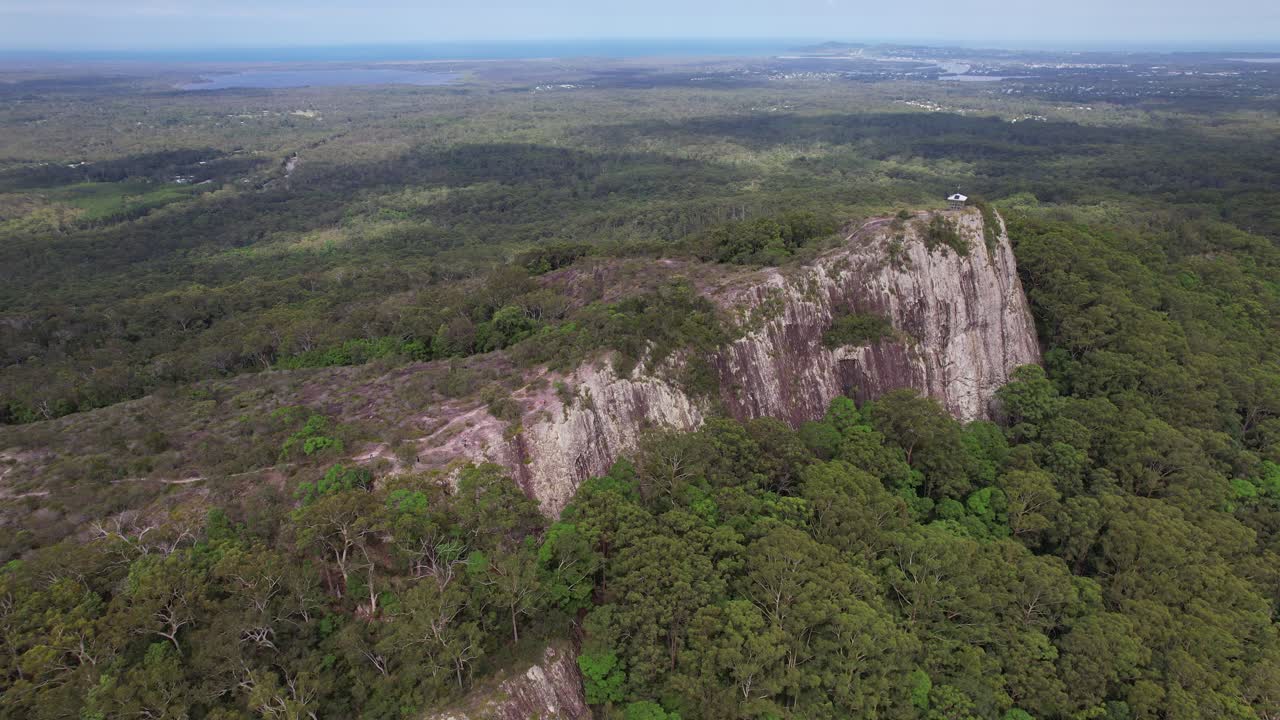 Mount Tinbeerwah Lookout, National Park In Queensland, Australia - Drone Shot