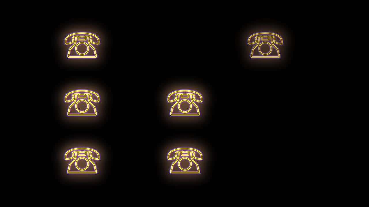 카지노 스타일의 led 조명이 있는 펄스 네온 복고 전화 패턴