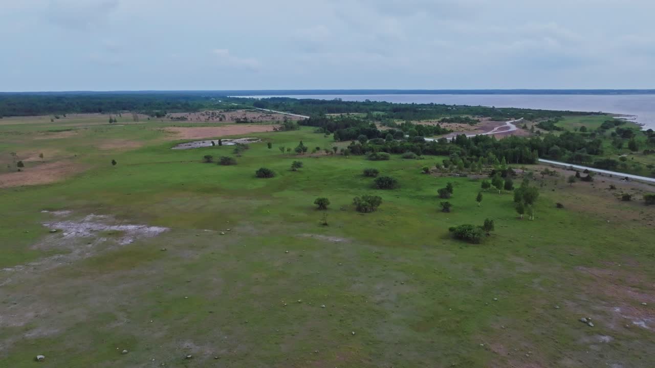 Alvar in Saaremaa, Estonia. cloudy day