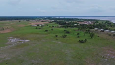 alvar in saaremaa, estonia. cloudy day