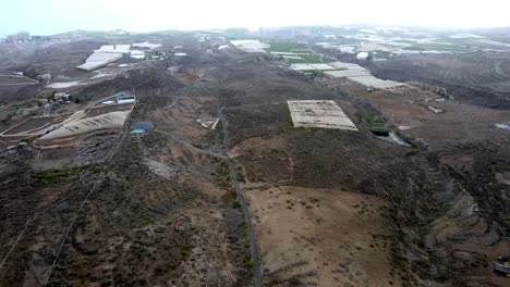 vista de dron de big land en tenerife islas canarias