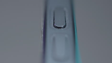 close-up of a smartphone side button