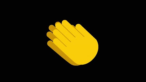 animated clapping emoji celebration emoticon black screen 4k