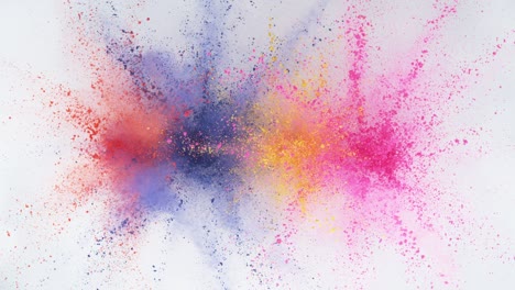 colorful powder exploding in super slow motion.