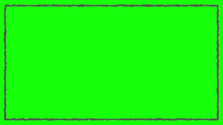 Quadros com estilo de desenho à mão que se movem e podem ser usados como molduras animadas para telop. Resolução 4K. Fundo verde para chroma key.