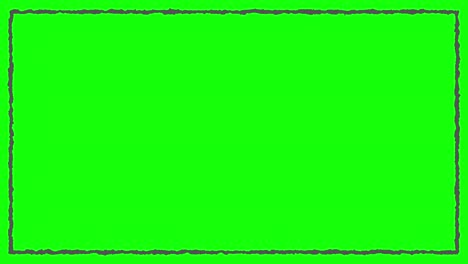 los marcos de aspecto dibujado a mano se mueven y se pueden usar como marcos telop animados. resolución 4k. retroceso verde para clave de croma.