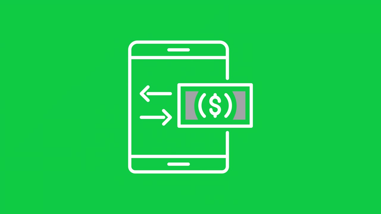 Animated Mobile Payment and Money Transfer Icon
