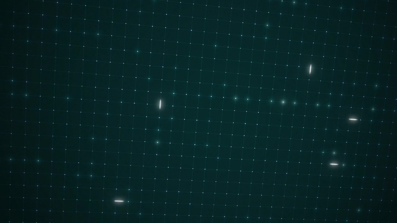 Abstract Digital Grid Background with Glowing Particles