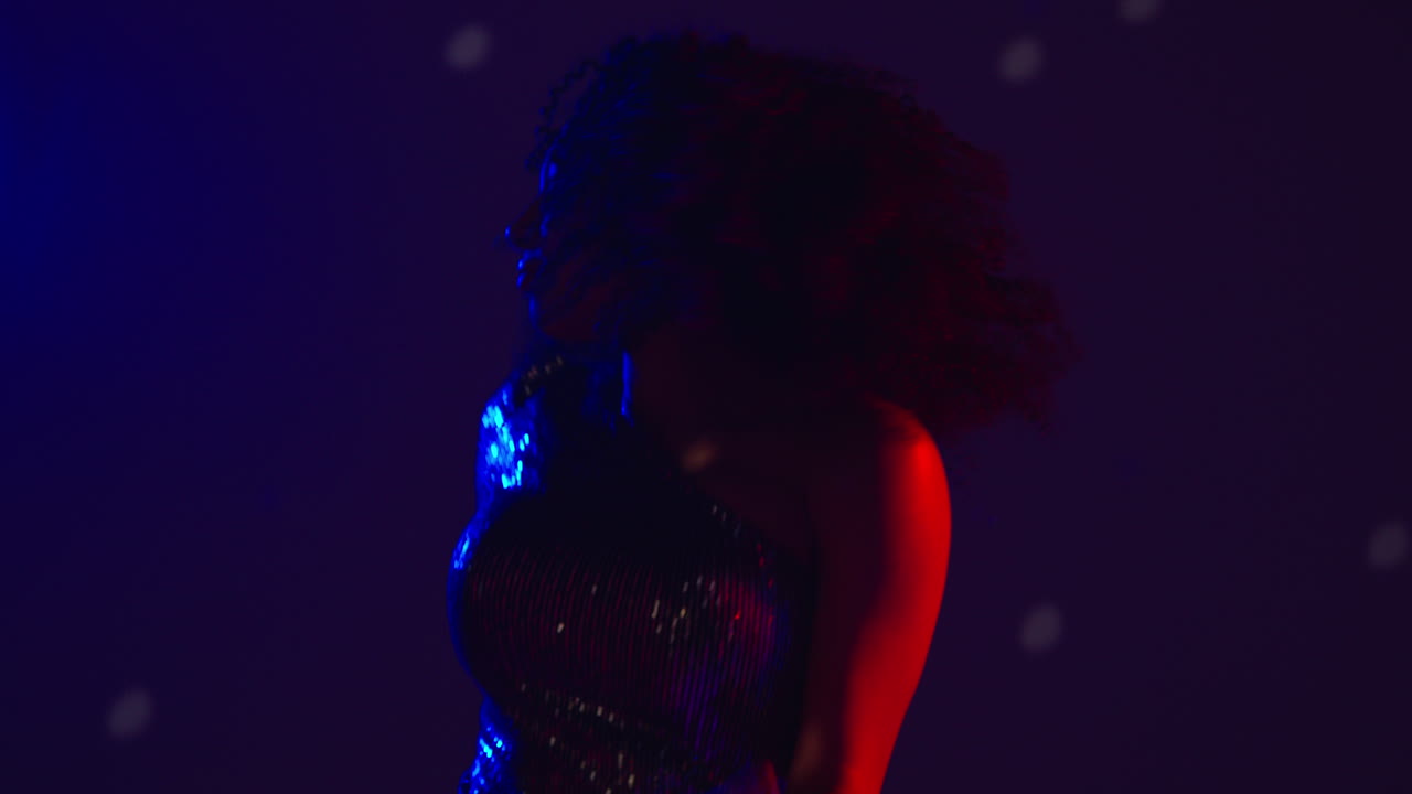 Close Up Of Woman In Nightclub Bar Or Disco Dancing And Having Fun 3